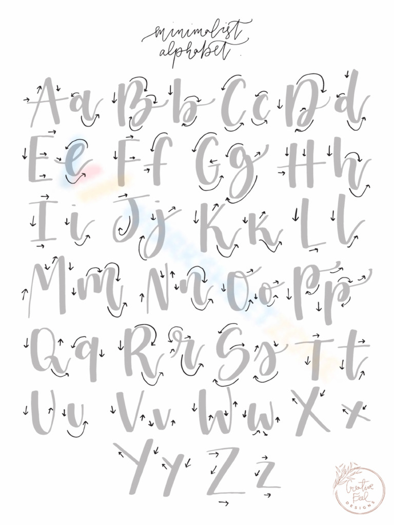 Minimalist Cursive Handwriting Practice | PDF