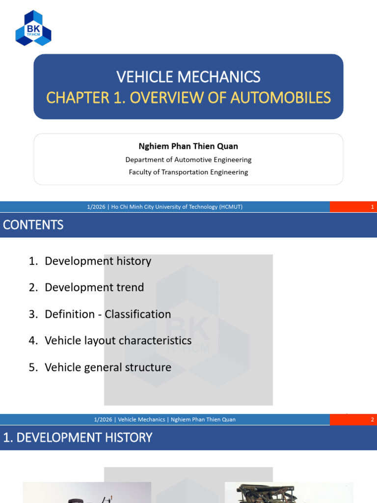 Chapter 1 Overview of Automobile Lecture | PDF | Machines ...