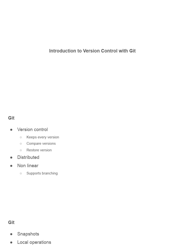 Introduction to Version Control With Git | PDF | Version Control | Software
