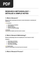 Research Methodology Study Notes | PDF