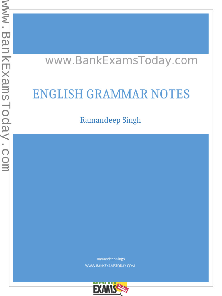 English Grammar Notes | PDF | English Grammar | Grammatical Tense