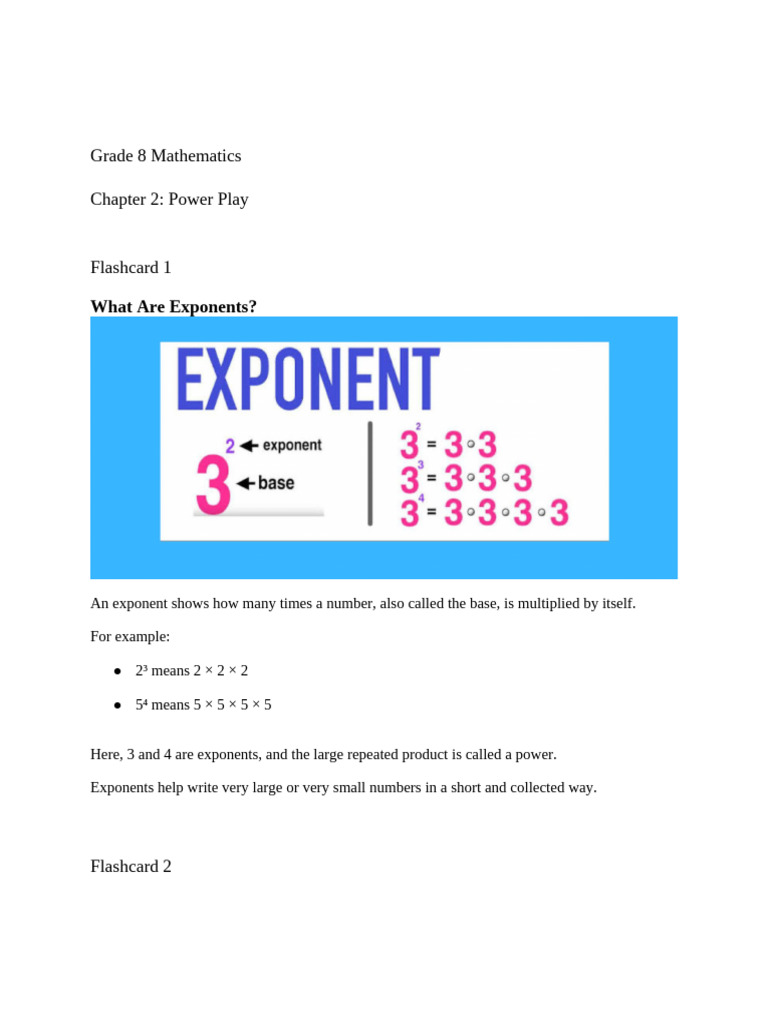 Mathematics Grade 8 Chapter 2 | PDF | Multiplication | Numbers
