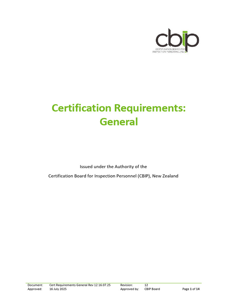 Certification Standard General Requirements De05627ef9 | PDF ...