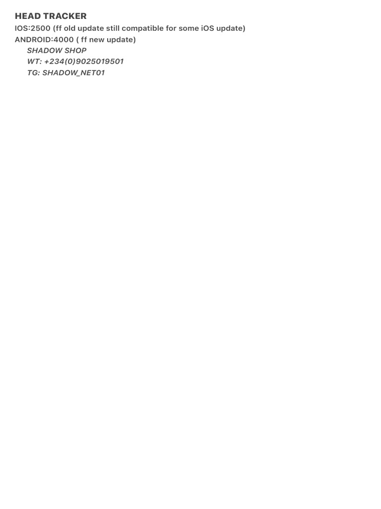 Head Tracker | PDF