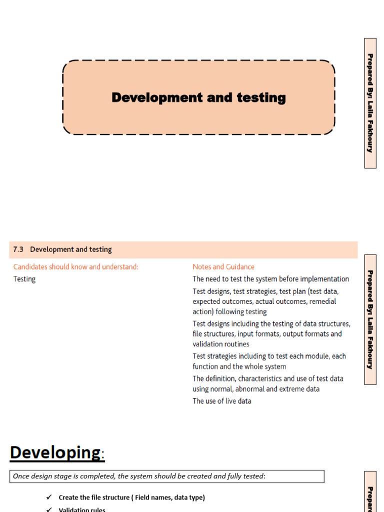 Development and testing | PDF | Computer File | Databases