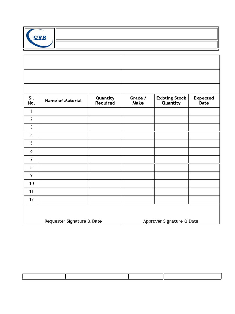 51 QA FRM 051 Purchase Indent | PDF
