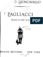 I Pagliacci (Full Orchestral & Voice Score)
