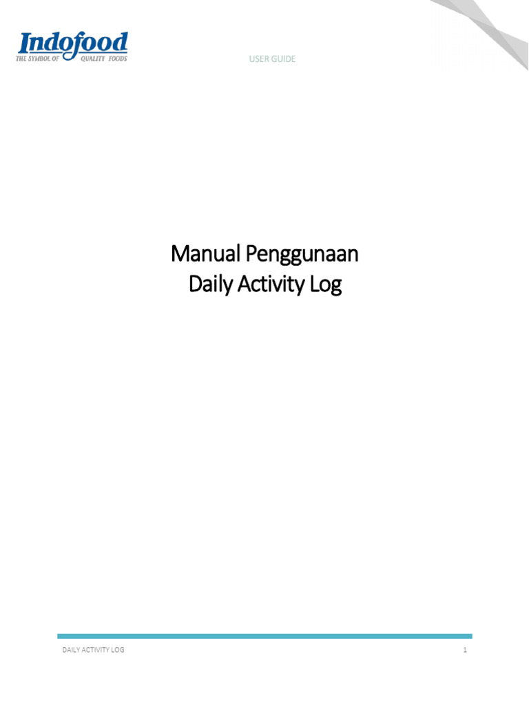 User Guide - Daily Activity Log (1) | PDF