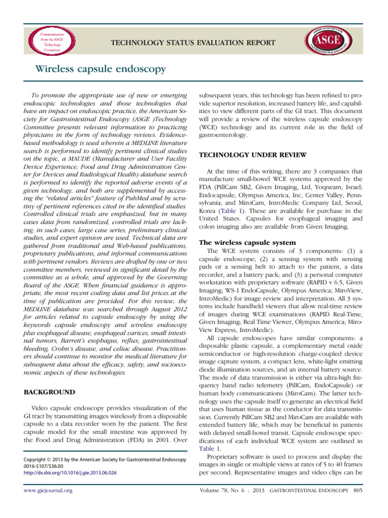 24 Wireless Capsule Endoscopy | PDF | Crohn's Disease | Esophagus