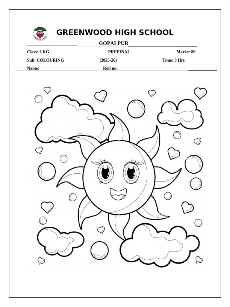 Colouring Ukg Prefinal | PDF