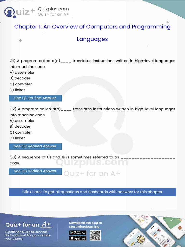A Program Called an Translates Instructions Written in Highlevel ...