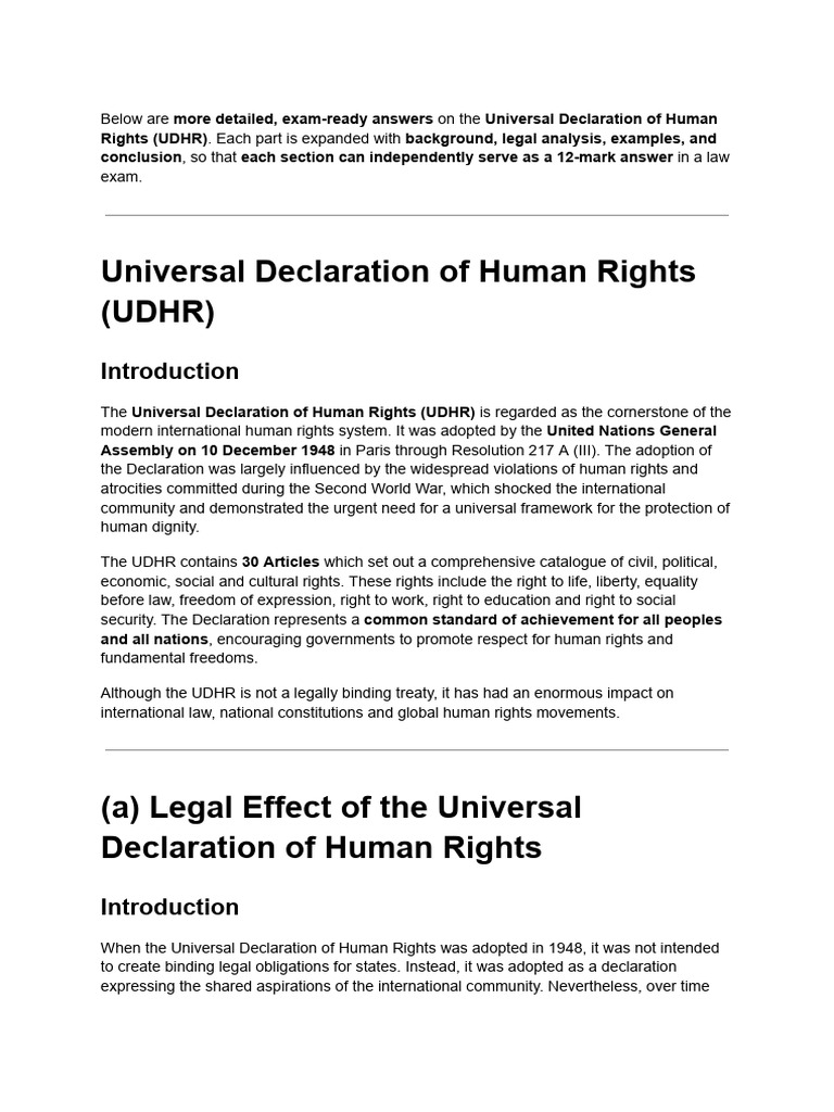 udhr | PDF | Human Rights | International Law
