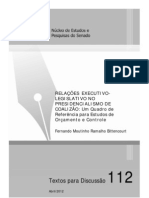 RELAÇÕES EXECUTIVOLEGISLATIVO NO Presidencialismo de Colisão - FernandoMoutinho