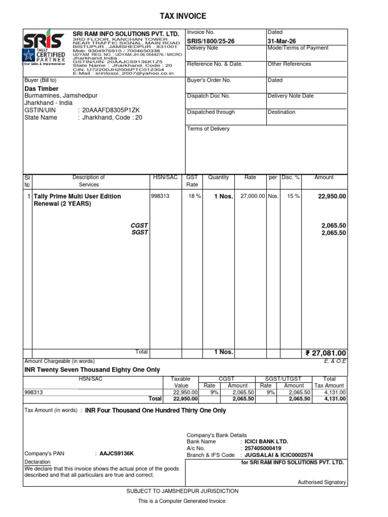 Das Timber | PDF | Invoice | Public Finance
