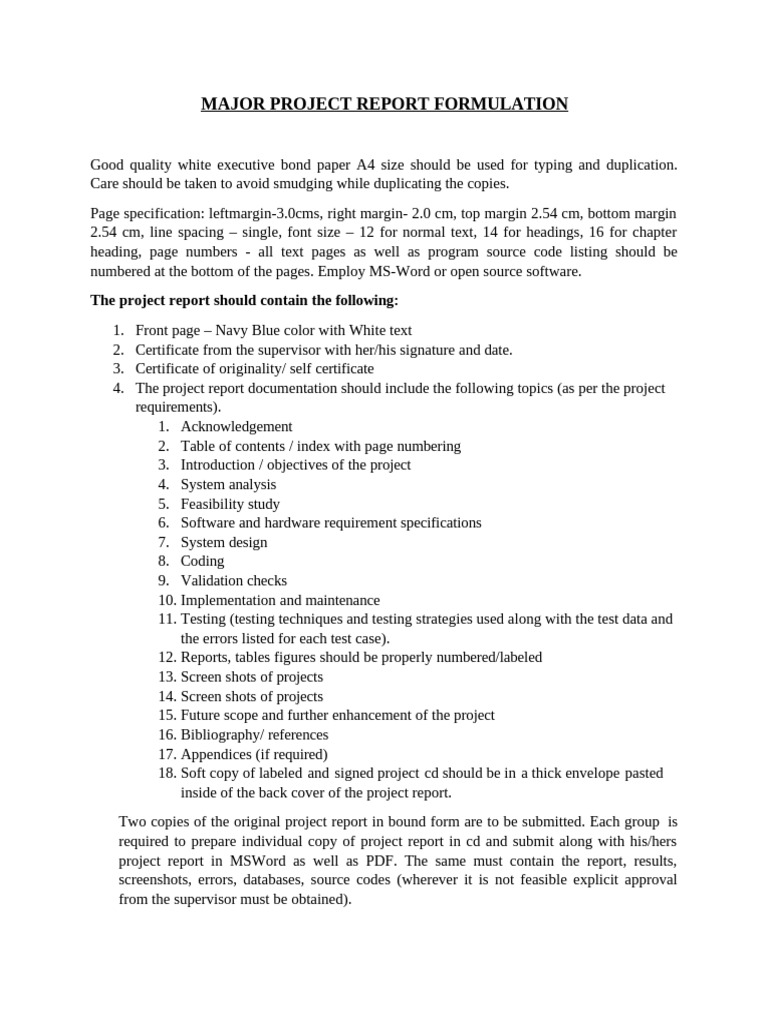 Format Major Project Btech | PDF | Computing