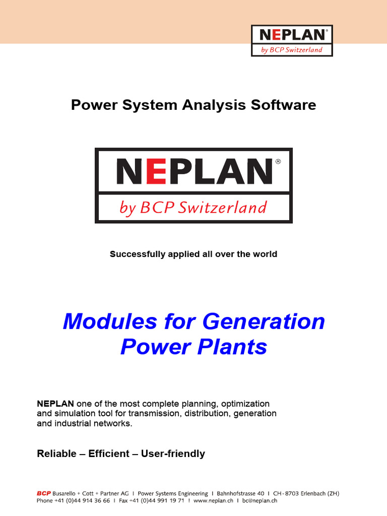 NEPLAN_GenerationModules-1 | PDF | Databases | Computer Network