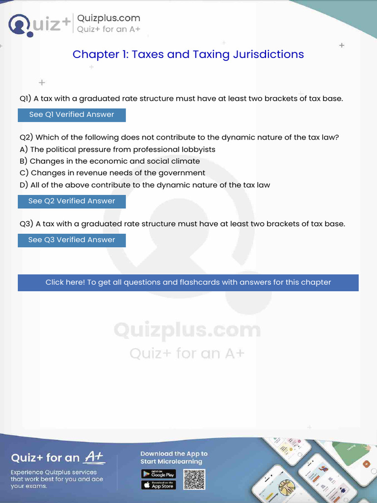 A Tax With a Graduated Rate Structure Must Have at Least Two Brackets ...