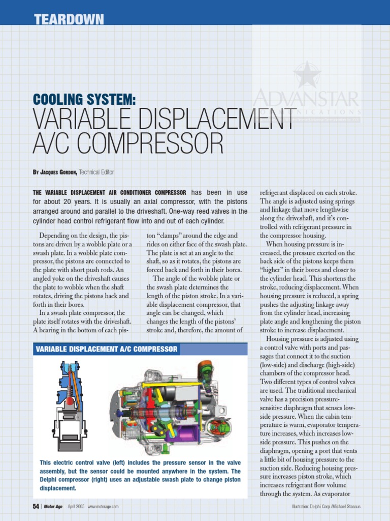 Variable Displacement A/C Compressor Guide | PDF