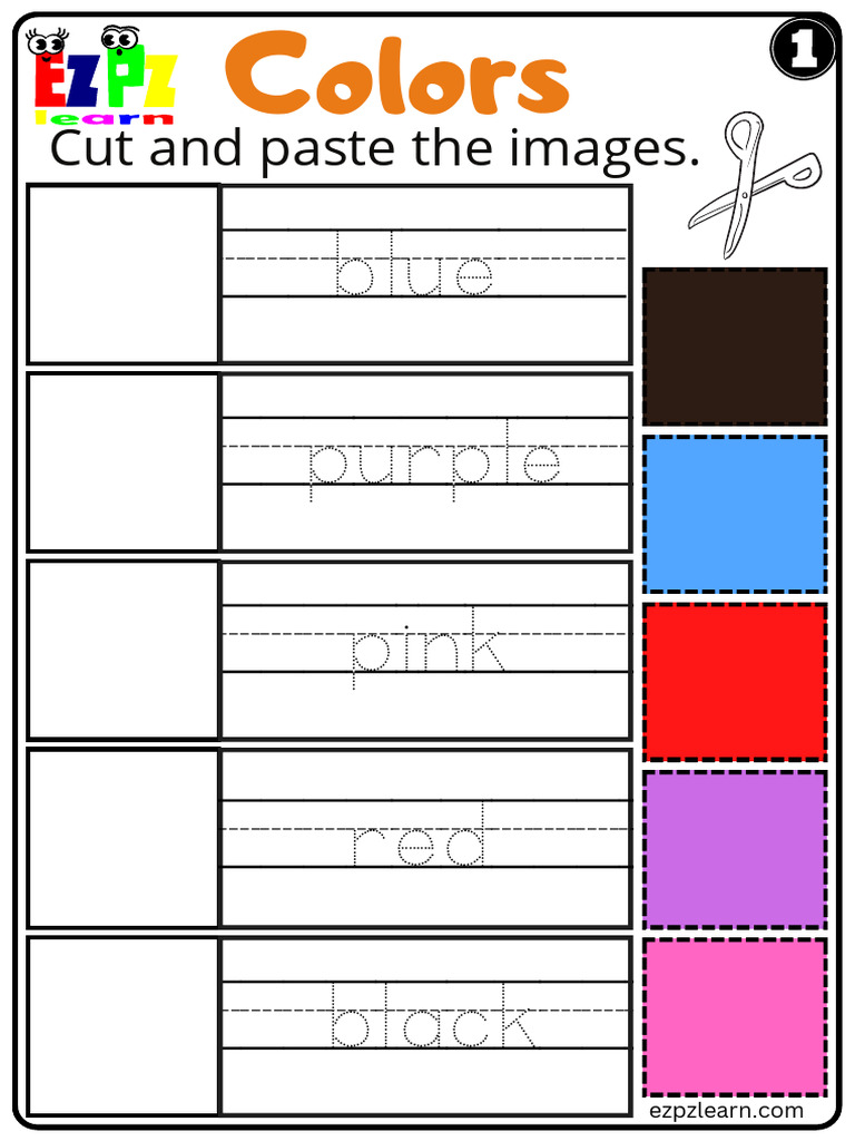 1 Colors Cut and Paste | PDF