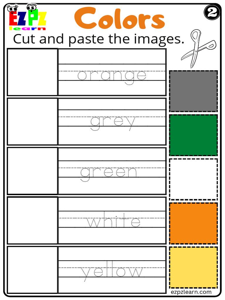 2 Colors Cut and Paste | PDF