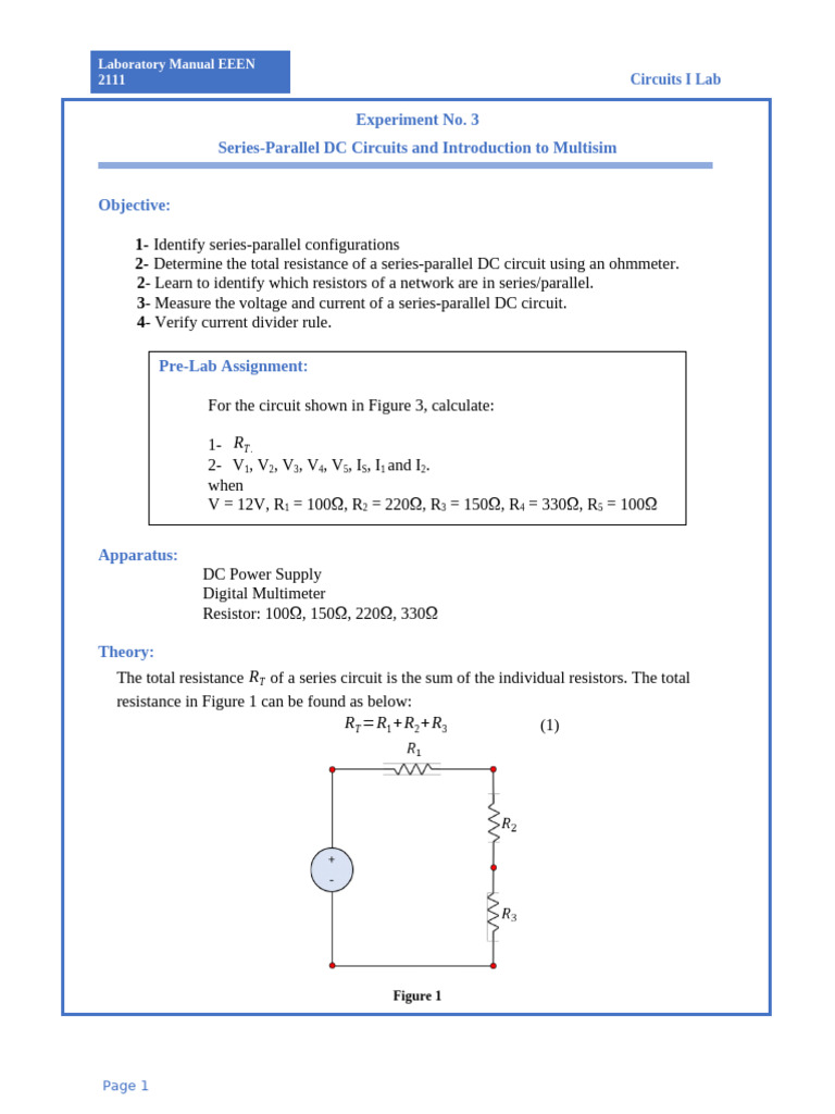 EXP 03 | PDF | Electrical Network | Resistor