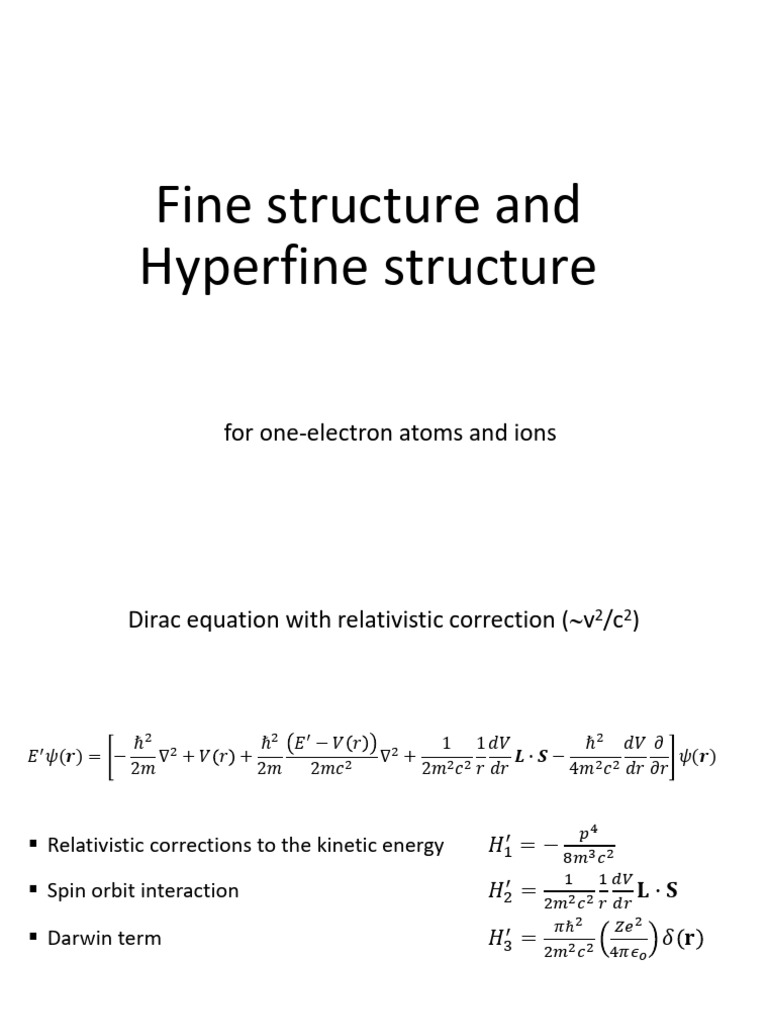 Fine Structure_Lamb Shift | PDF | Nature | Atomic Physics