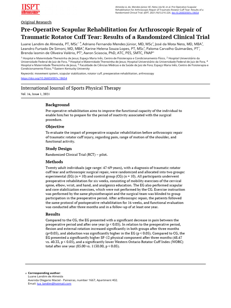 ijspt_2021_16_1_18654 (1) | PDF | Clinical Medicine | Medicine
