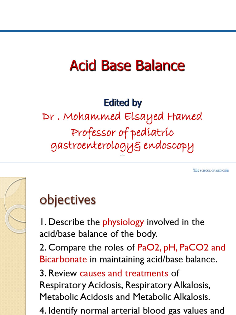 final Acid base balance | PDF | Physiology | Medical Specialties