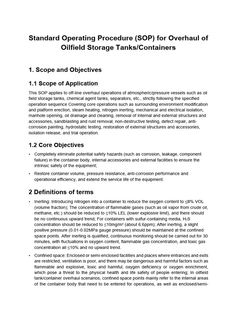 Standard Operating Procedure (SOP) for Overhaul Of_251127_124837 | PDF ...