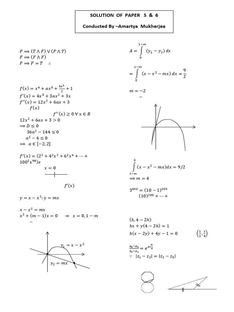 solution of paper 5 & 6 | PDF | Mathematics | Mathematical Analysis