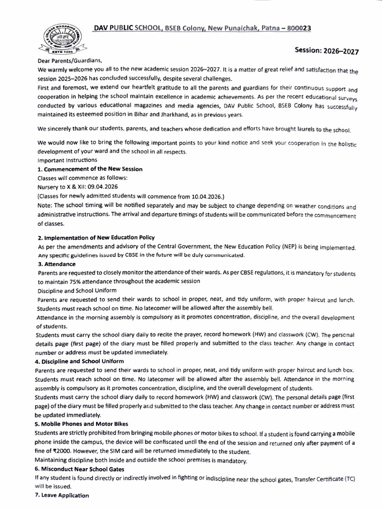 circular 2026 -2027 | PDF