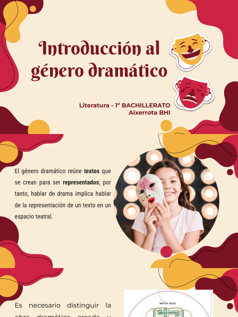 El Género Dramático - Características | PDF | Teatro | Monólogo