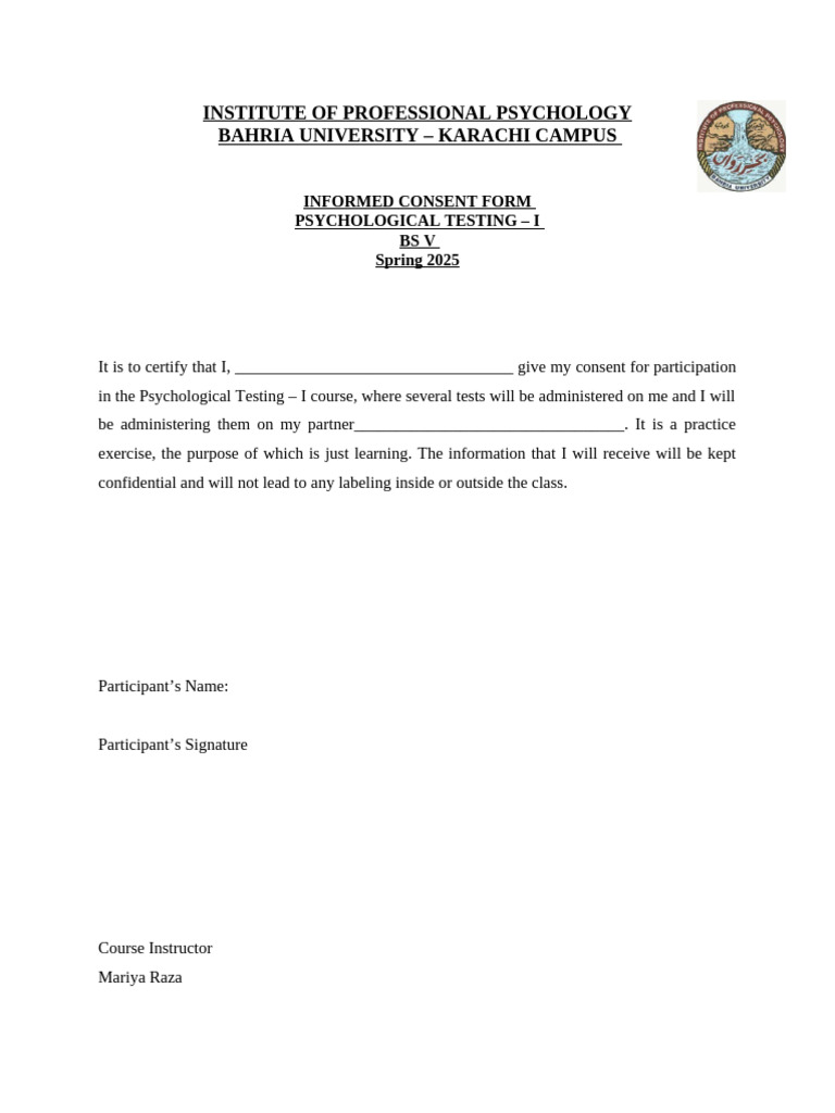 Consent Form Copy | PDF
