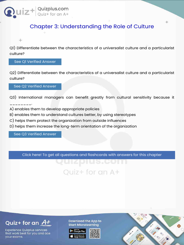 Differentiate Between the Characteristics of a Universalist Culture and ...