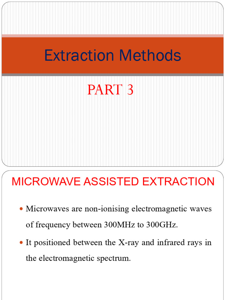 Extraction Methods 3 | PDF
