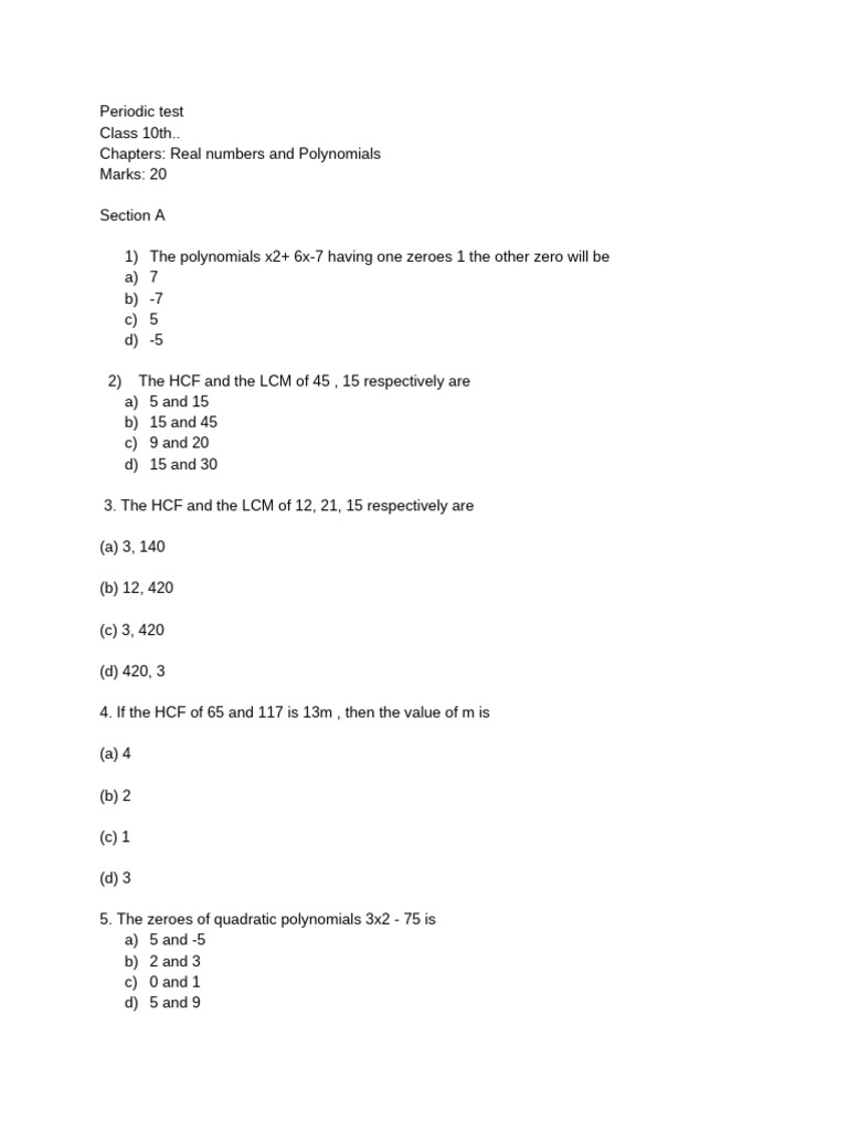 Periodic Test | PDF