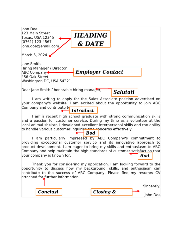 Example of Application Letter | PDF