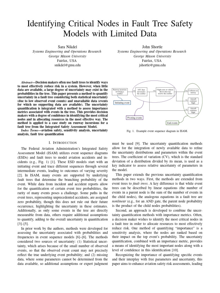 Identifying Critical Nodes in Fault Tree Safety Models With Limited ...