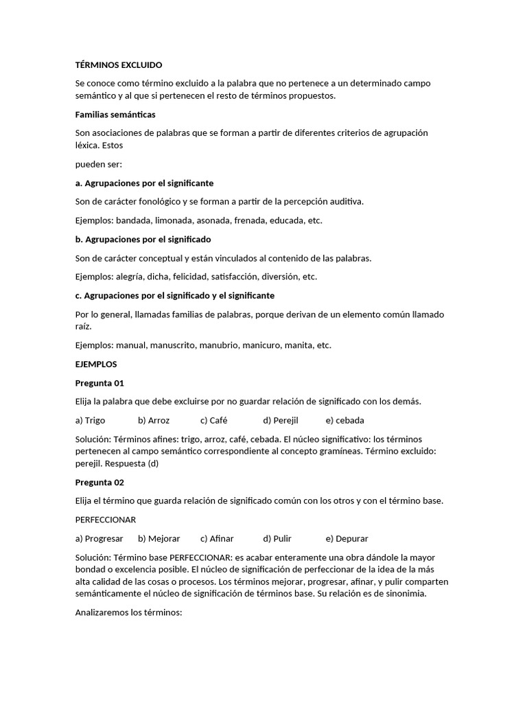 Material Para Clase Termino Excluido | PDF | Palabra | Abogado