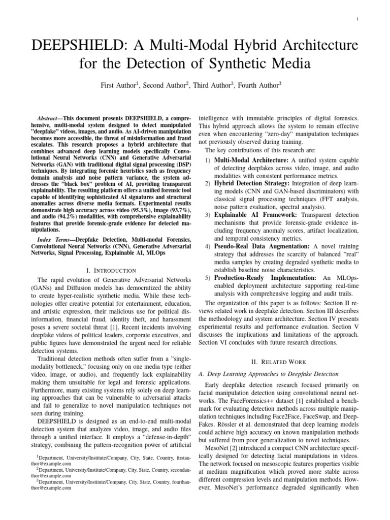 IEEE Conference Template | PDF | Deep Learning | Artificial Intelligence