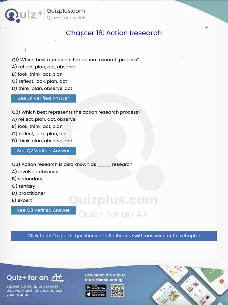 Which Best Represents the Action Research Process | PDF | Statistics ...
