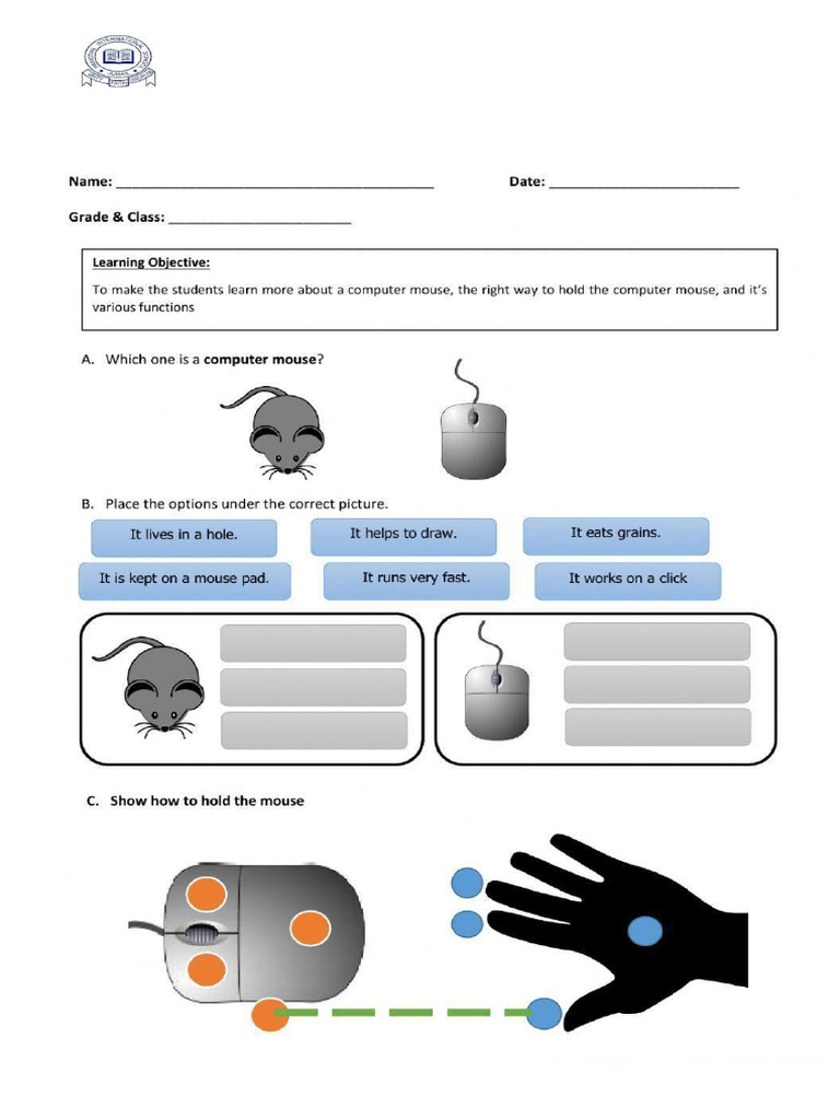 G1 Mouse Worksheet (1) (2) | PDF