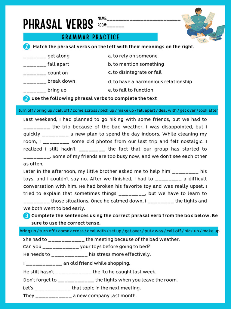 Phrasal Verbs Worksheet | PDF