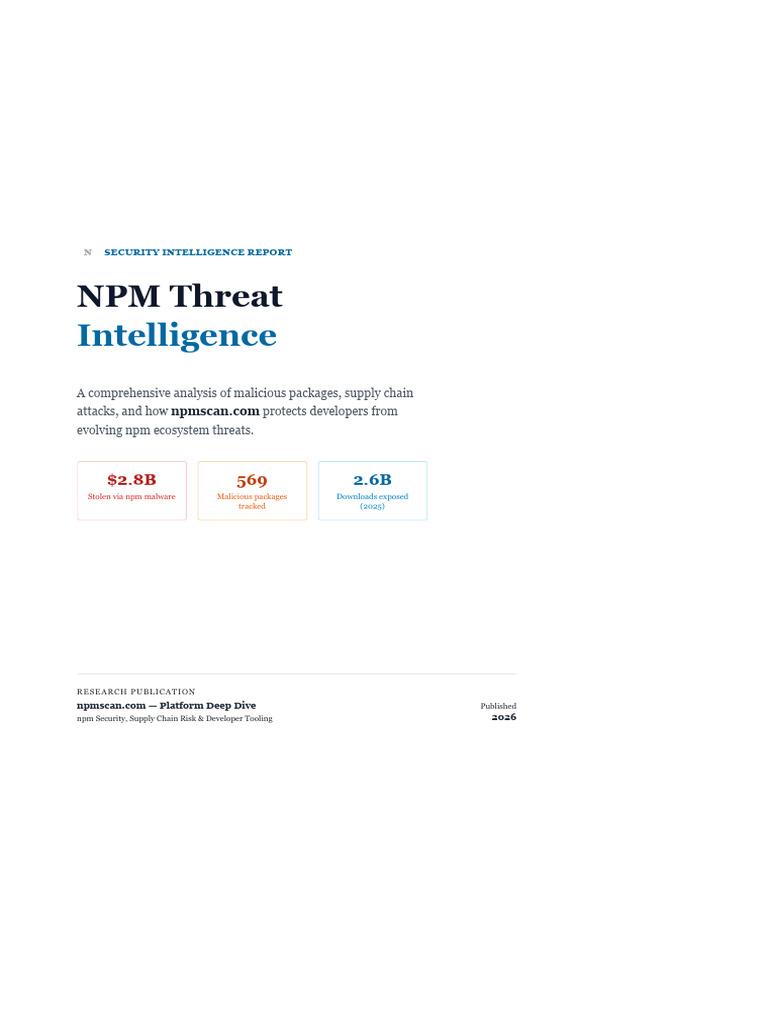 NPM Package Security: Threat Detection With NPMScan | PDF | Malware ...