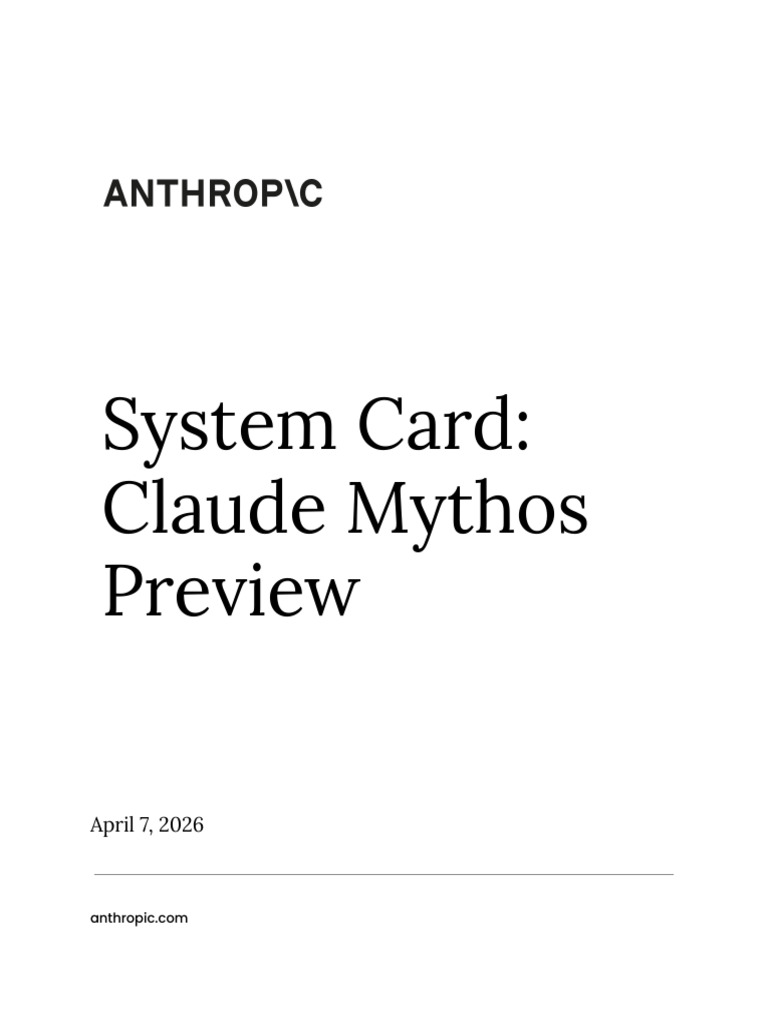 Claude Mythos Preview System Card | PDF | Risk