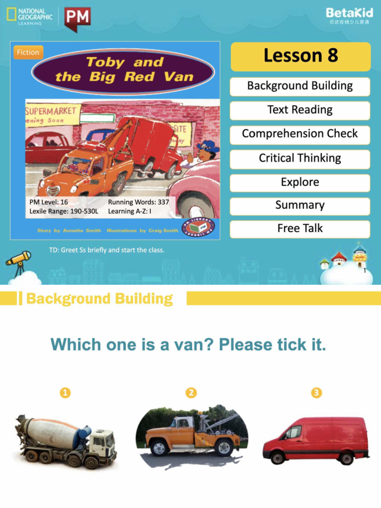 National Geographic - Toby and the Big red Van | PDF