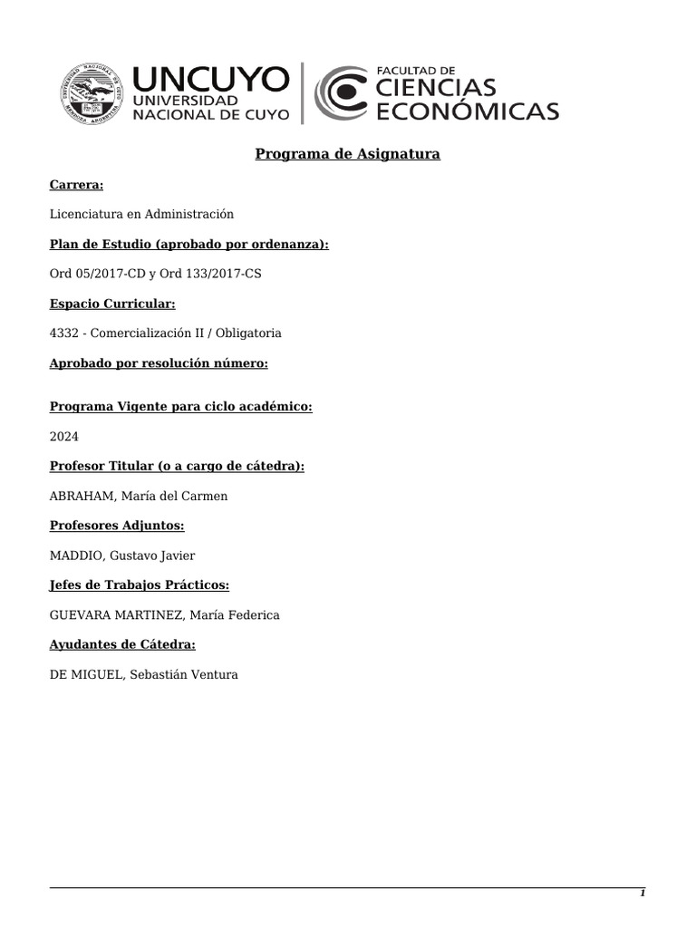 Programa Oficial | PDF | Marketing | Producto (Negocio)