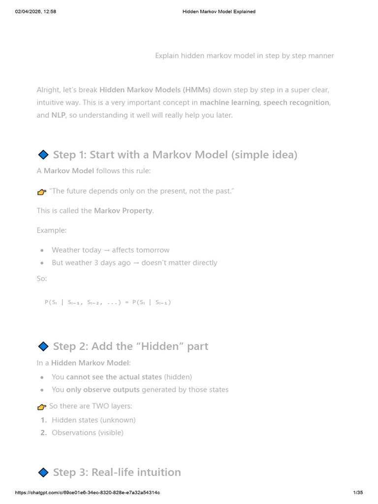 Hidden Markov Model Explained | PDF | Principal Component Analysis ...