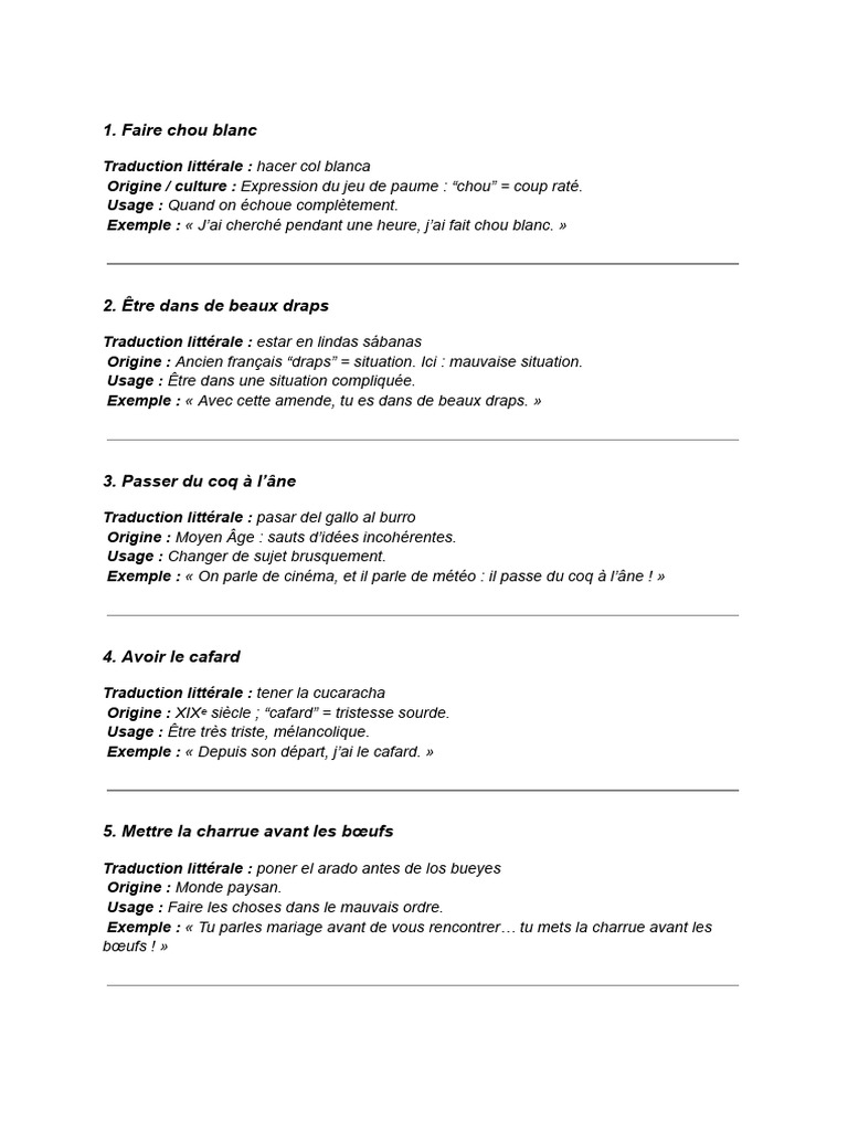 Expressions Francaises Session 3 | PDF | Théorie (échecs) | Ouverture ...