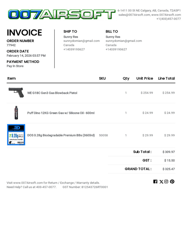 007 Airsoft invoice-5964799475758 | PDF
